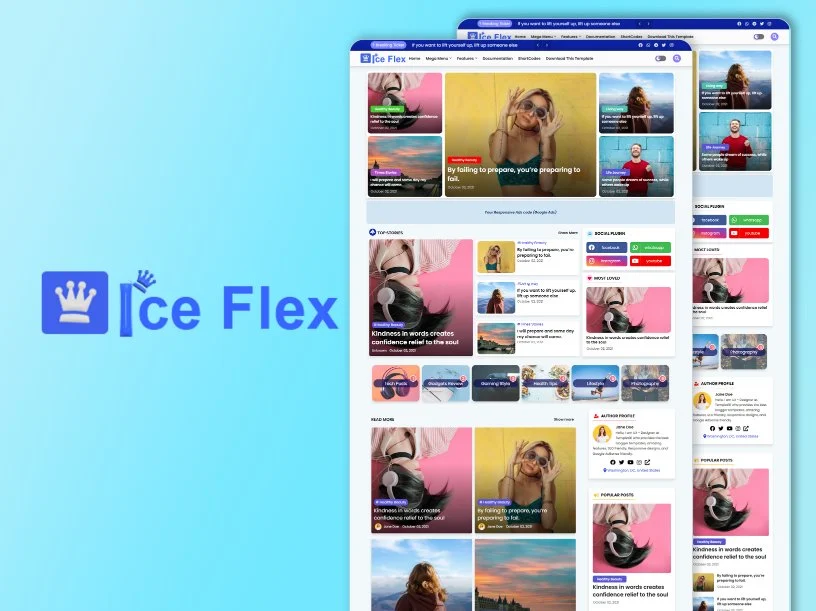 Iceflex blogger template logo