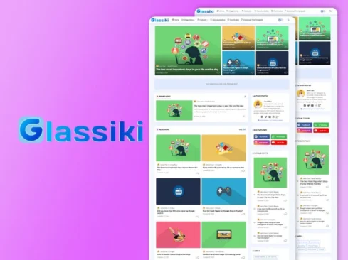 glassiki blogger template logo